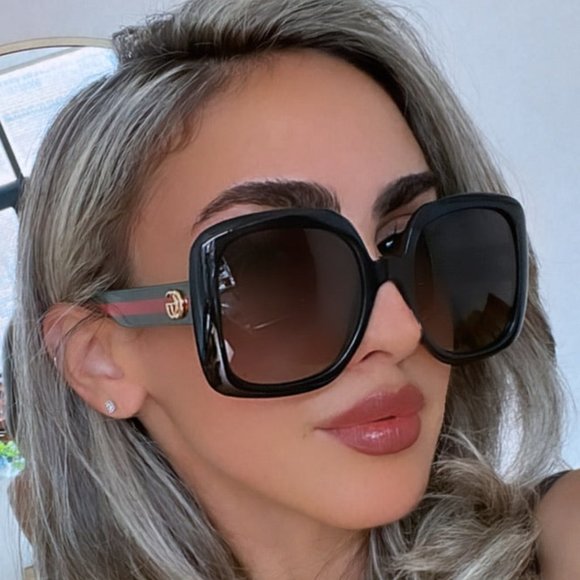 NEW GUCCI SQUARE OVERSIZED WOMEN SUNGLASSES GUCCI GG0713S 006 GUCCI GG0713S